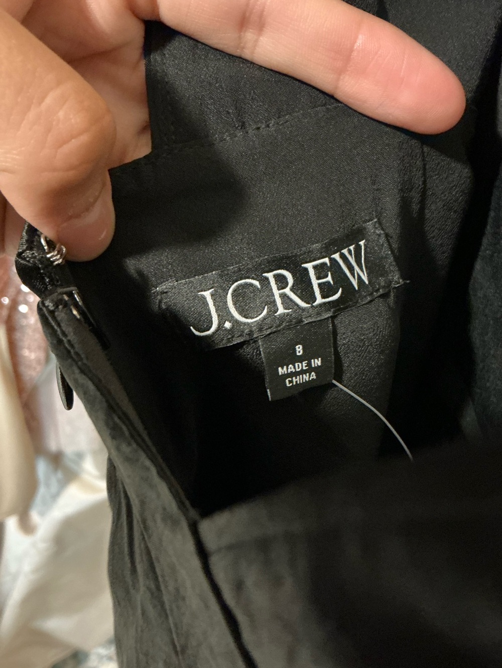 NWT J. Crew Size 8 Black Satin V-Neck Evening Gown - Picture 7 of 9